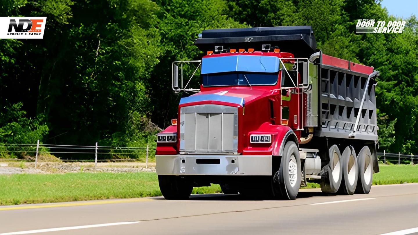 nde cargo on highway dam truk