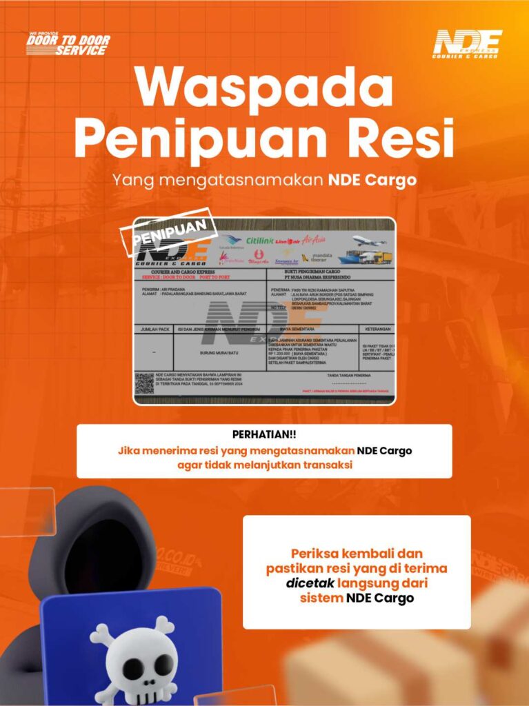 nde cargo waspada resi palsu