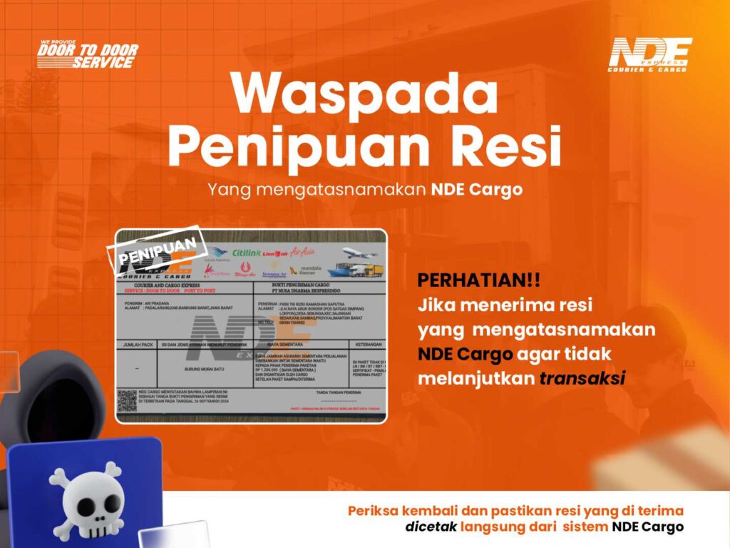 nde cargo waspada resi palsu